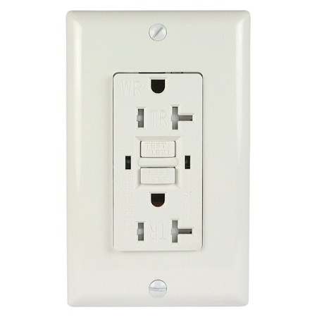 Automation Systems Interconnect Outlet, Self-Test, White, UL LTG20TRWR